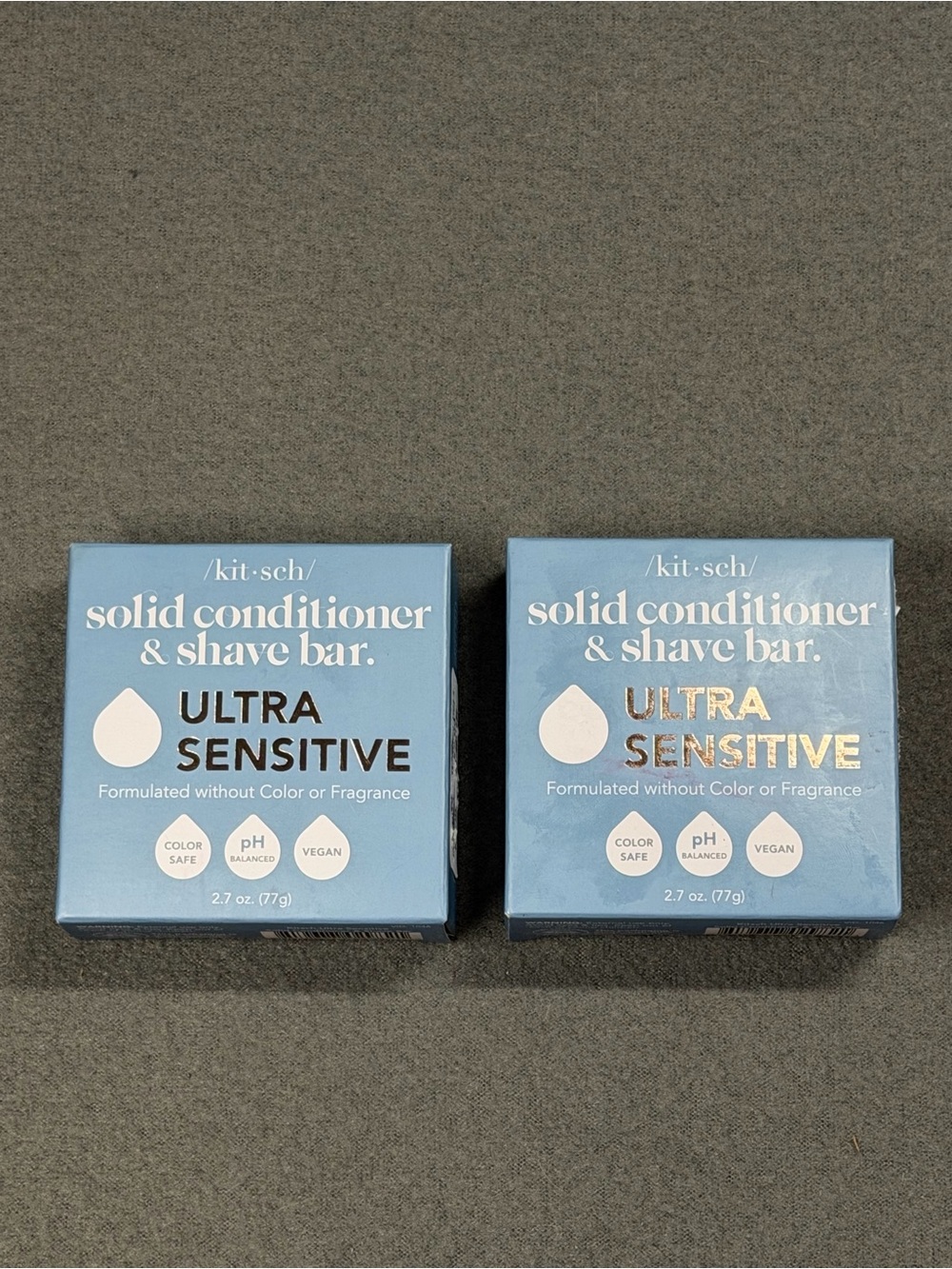 2 kitsch Ultra Sensitive Solid Conditioner & Shave Bar - Light Blue